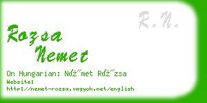 rozsa nemet business card